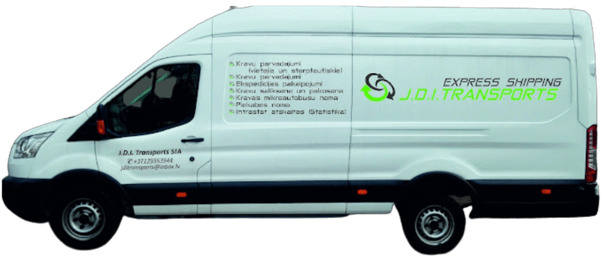 jdi transports - mikroautobuss - ekspress piegādes
